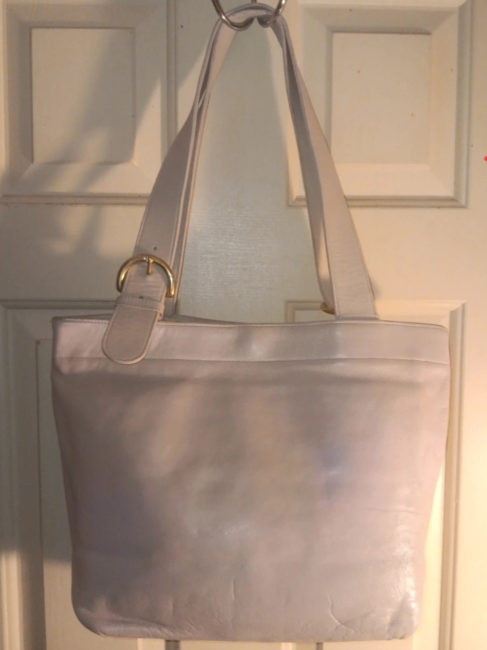 Coach Vintage Cream Leather Tote Bag